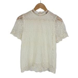 Everleigh Cream Lace Top XS